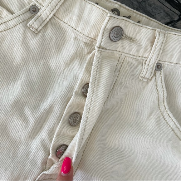 Free People Brea Cutoff Skirt White 24 NWT - Picture 5 of 9